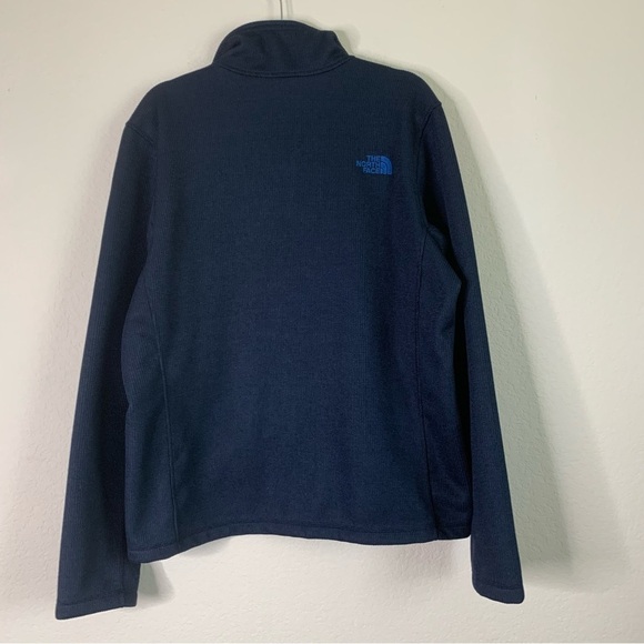 The north face Mens blue ribbed fleece lined full zip jacket L - Picture 3 of 8
